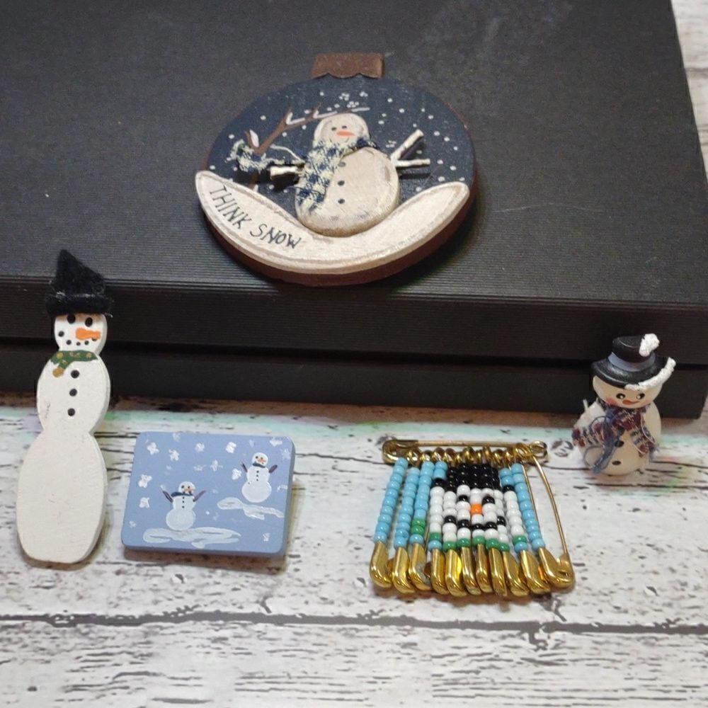 Snowman Pin Lot.  B1